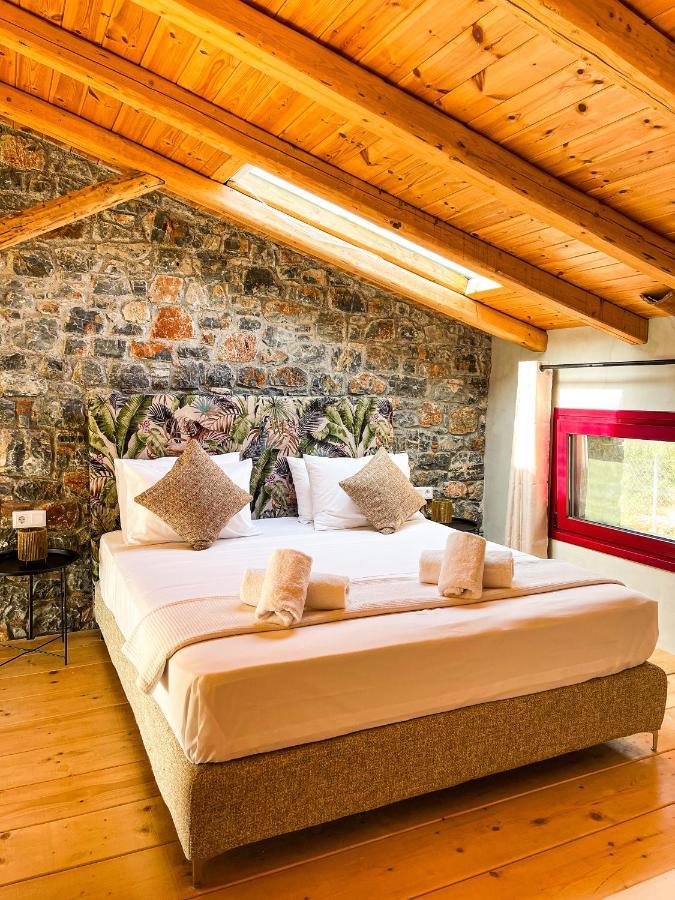 Modern Stone Villas With Swimming Pool Aliveri Esterno foto